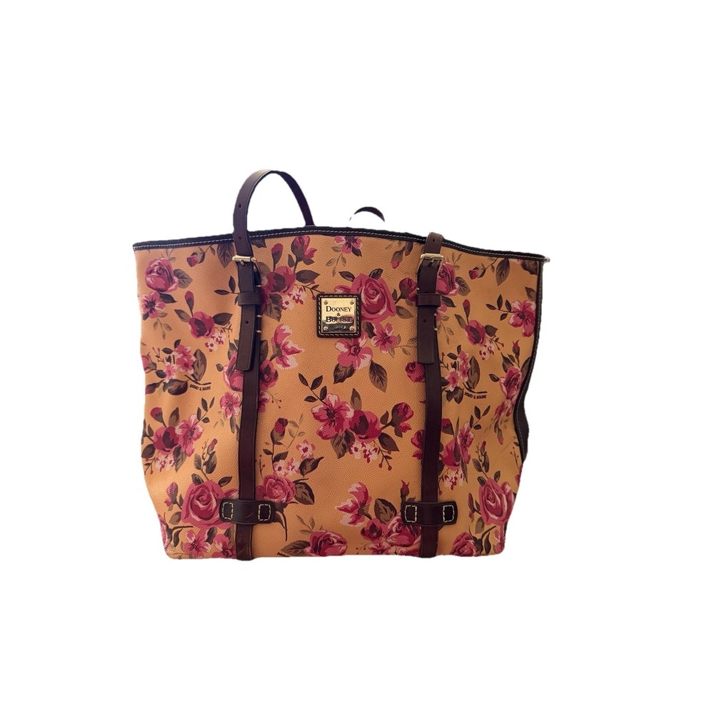 Dooney & Bourke Yellow Cabbage Pink Roses With Wristlet